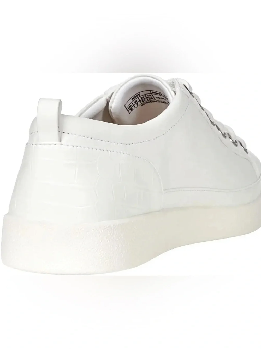Vionic Winnie Leather White Low-Profile Lace-Up Sneakers